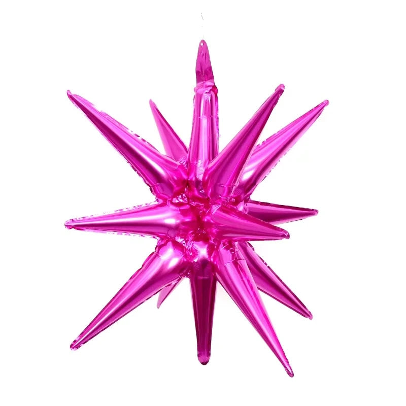 2/5/10 Stück Starburst Luftballons – Roségold, Silber, Gold – 22 Zoll Explosion Stern Folienballons für Geburtstag, Hochzeit & Partydekoration