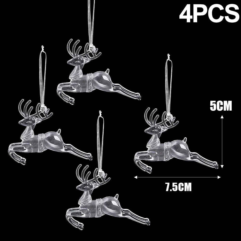 6/2 stücke Kristall Klar Schneeflocke Weihnachten Baum Anhänger Eiszapfen Dekorationen Für Urlaub Winter Party Transparent Hängen Ornament