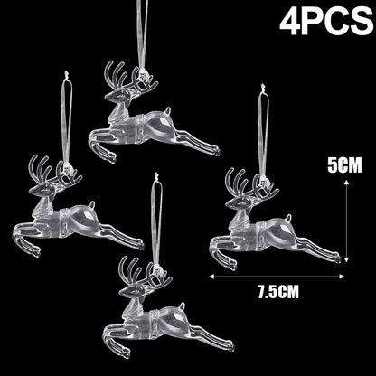 6/2 stücke Kristall Klar Schneeflocke Weihnachten Baum Anhänger Eiszapfen Dekorationen Für Urlaub Winter Party Transparent Hängen Ornament