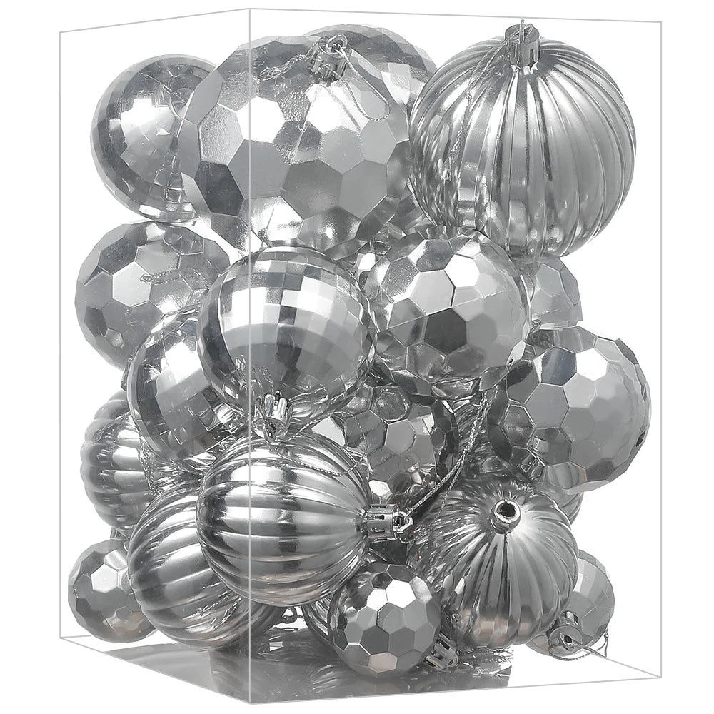 24/30 Stück 6CM Weihnachten Kugeln Dekoration – Weihnachtsbaum Ornamente Ball Anhänger für Haus & Zimmer Dekor  Neujahr Navidad