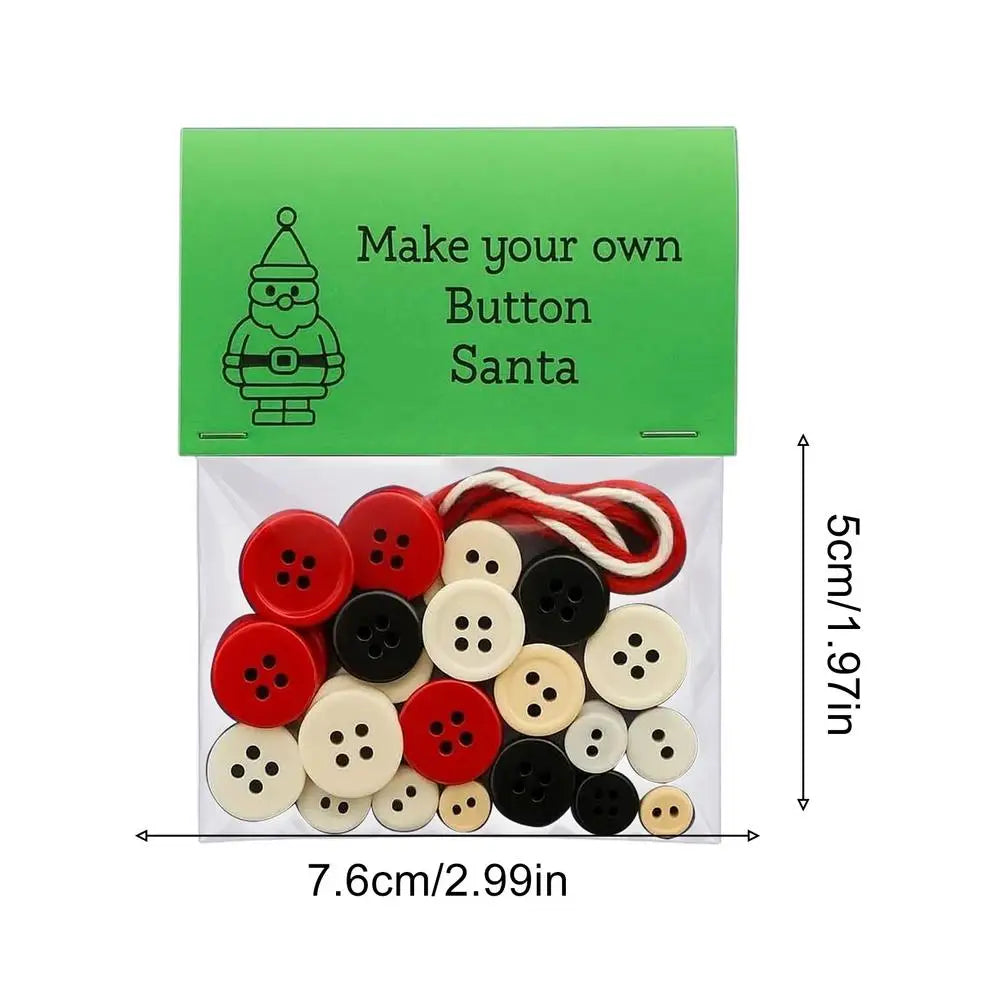 DIY Knopf-Weihnachtsbaum-Ornament-Set – handgemachte Schneemann-Bastelsets für festliche Weihnachtsbaumdekoration und Partydeko
