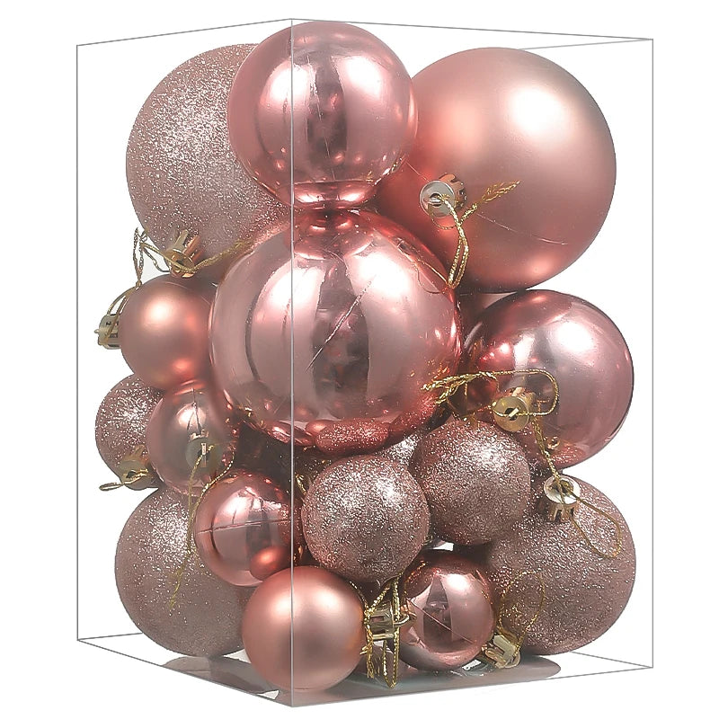 24/30 Stück 6CM Weihnachten Kugeln Dekoration – Weihnachtsbaum Ornamente Ball Anhänger für Haus & Zimmer Dekor  Neujahr Navidad