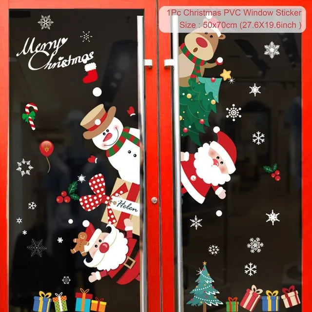 Weihnachts-Wand- und Fensteraufkleber – Heiraten Weihnachtsdekoration für Zuhause, Weihnachtsschmuck, Navidad, Geschenk & Neujahr