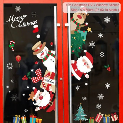 Weihnachts-Wand- und Fensteraufkleber – Heiraten Weihnachtsdekoration für Zuhause, Weihnachtsschmuck, Navidad, Geschenk & Neujahr