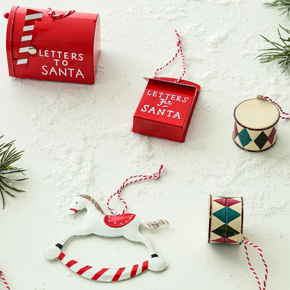 Weihnachtsdekoration, kleiner Anhänger, Soldat, Weihnachtsmann, doppelseitiges Eisenblech, Eisenkunst, Weihnachtsdekoration, Anhänger