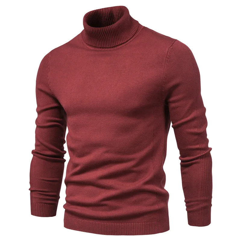 Herren Rollkragenpullover – Slim Fit, Warm & Weich, Einfarbig – Winter 2025 Strickpullover für Alltag & Freizeit.