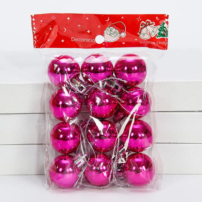 12 stücke 3 cm Weihnachten Ball Weihnachten Baum Ornament Hängen Anhänger Glitter Baubles Kugeln Hause Weihnachten Dekoration Neue Jahr geschenk