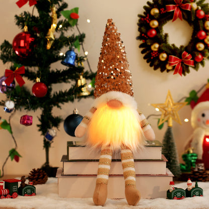Leuchtender Weihnachtswichtel 30 cm – LED Faceless Gnome Deko für Weihnachten & Neujahr, Baumdekoration, Geschenkidee 2025