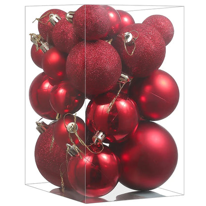 24/30 Stück 6CM Weihnachten Kugeln Dekoration – Weihnachtsbaum Ornamente Ball Anhänger für Haus & Zimmer Dekor  Neujahr Navidad