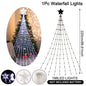 198 LED Stern Wasserfall Lichter Innen/Außen Weihnachten Lichterketten für Weihnachts baum Ornamente Wohnkultur Navidad Geschenke Neujahr