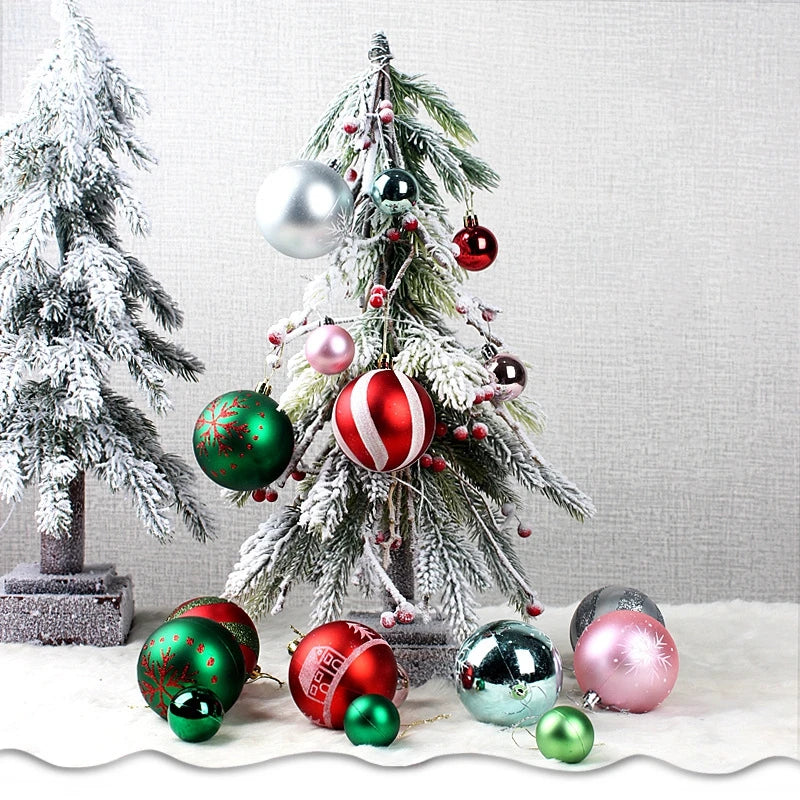 44Pcs 3/6CM Weihnachten Ball – Weihnachtsbaum Dekoration Ornamente für Wohnkultur, Halloween, Neujahr, Navidad Anhänger & Ball Zubehör