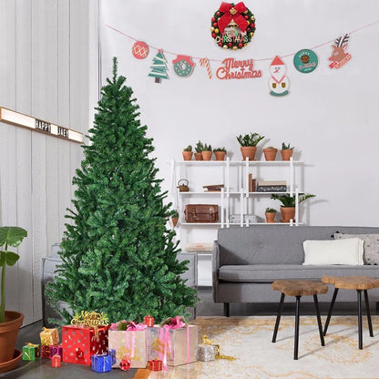 Künstlicher PVC-Weihnachtsbaum mit Metallständer – 90/120/150/180/210/240 cm | Weihnachtsdeko für Zuhause, Party & Neujahr | Navidad Deko