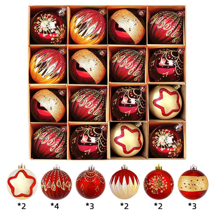Bunte galvanisierte Weihnachtskugeln – 16-teiliges Set für Weihnachtsbaum, Party & Festtagsdeko – Kugel-Ornamente in Geschenkbox