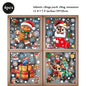 Weihnachten Fenster Statische Klampft Schneemann Santa Claus Schneeflocke Rentier Nette Weihnachten Dekoration Aufkleber Aufkleber Hause Ornamente Liefert