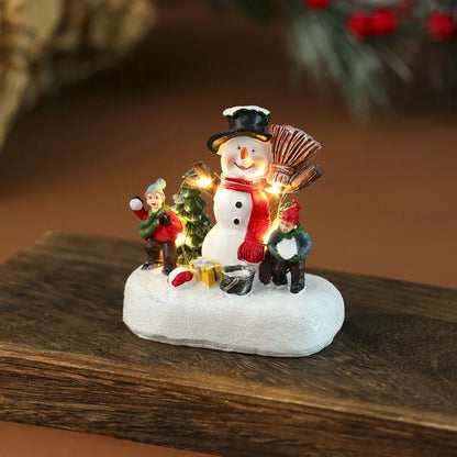 Weihnachtsdekorationen, Weihnachtsgeschenke, leuchtender Weihnachtsmann, Elch, Weihnachtsbaum, Desktop-Dekoration, Neujahr, Familie, Atmosphäre, Dekor