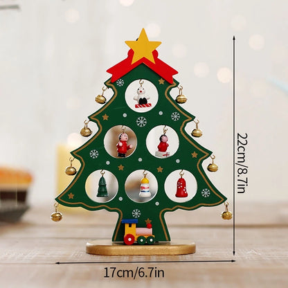 Weihnachtsbaum aus Holz zum Selbermachen, handgefertigt, Weihnachtsbaum, Schaufenster, Ornament, 2026, Neujahrsdekoration, Partygeschenke, Kindergeschenke