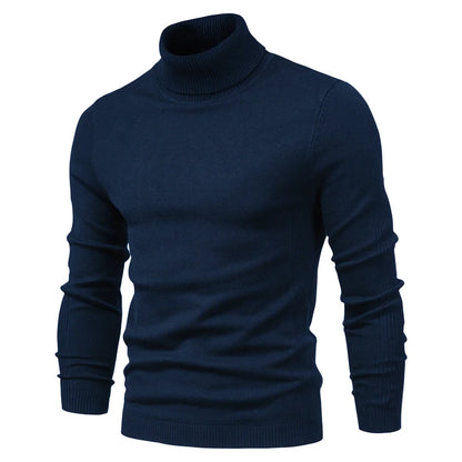 Herren Rollkragenpullover – Slim Fit, Warm & Weich, Einfarbig – Winter 2025 Strickpullover für Alltag & Freizeit.