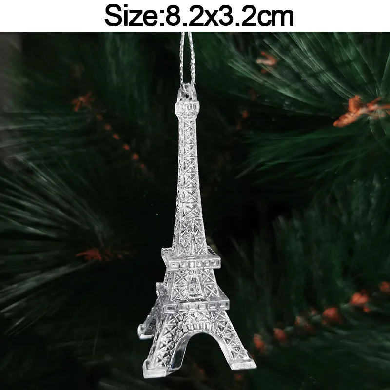 5 stücke Weihnachten Home Dekorationen Kristall Acryl Ornamente Schneeflocke Elch Weihnachten Baum Hängen Anhänger Navidad 2025 Neue Jahr Geschenk