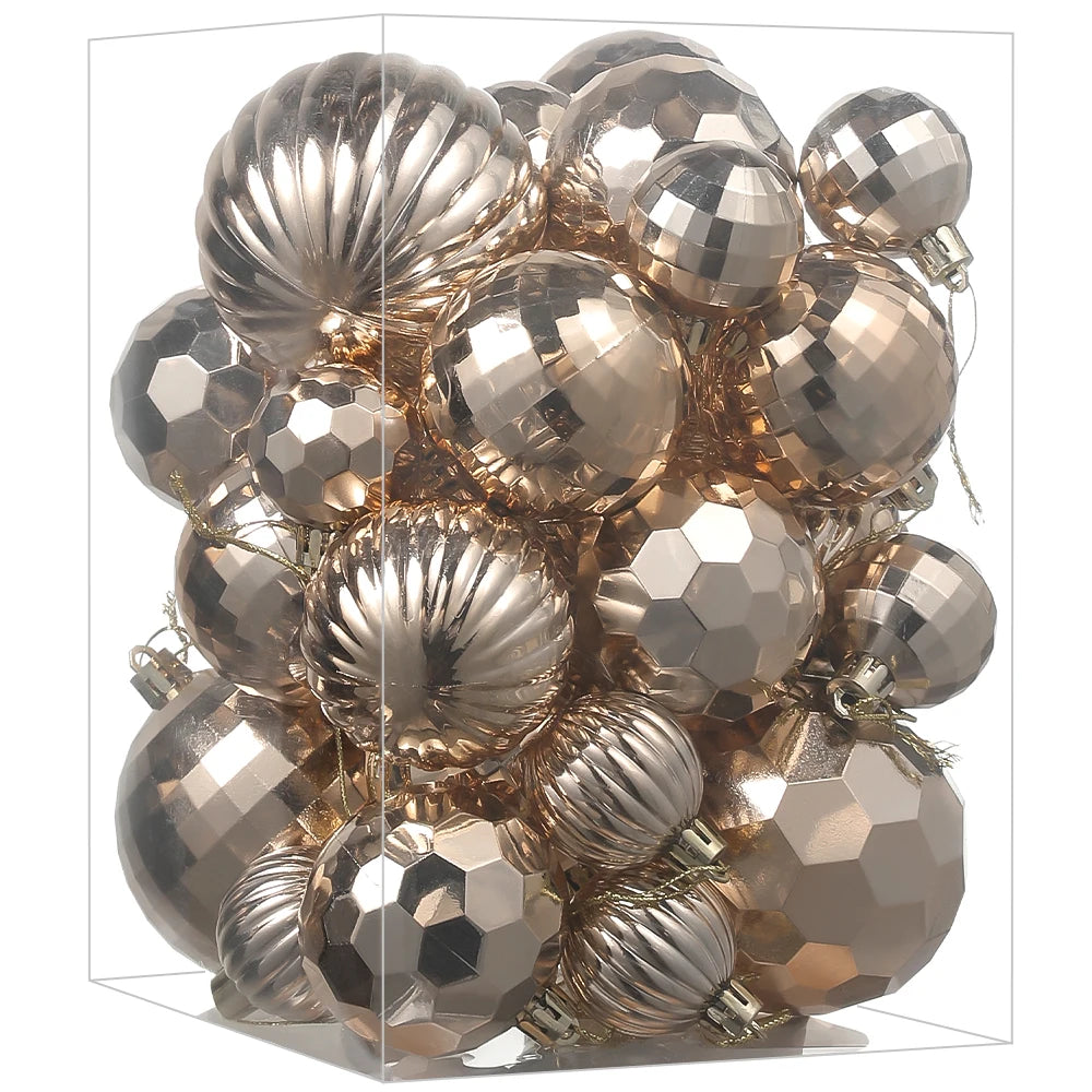 24/30 Stück 6CM Weihnachten Kugeln Dekoration – Weihnachtsbaum Ornamente Ball Anhänger für Haus & Zimmer Dekor  Neujahr Navidad