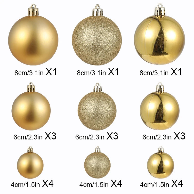 24/30 Stück 6CM Weihnachten Kugeln Dekoration – Weihnachtsbaum Ornamente Ball Anhänger für Haus & Zimmer Dekor  Neujahr Navidad