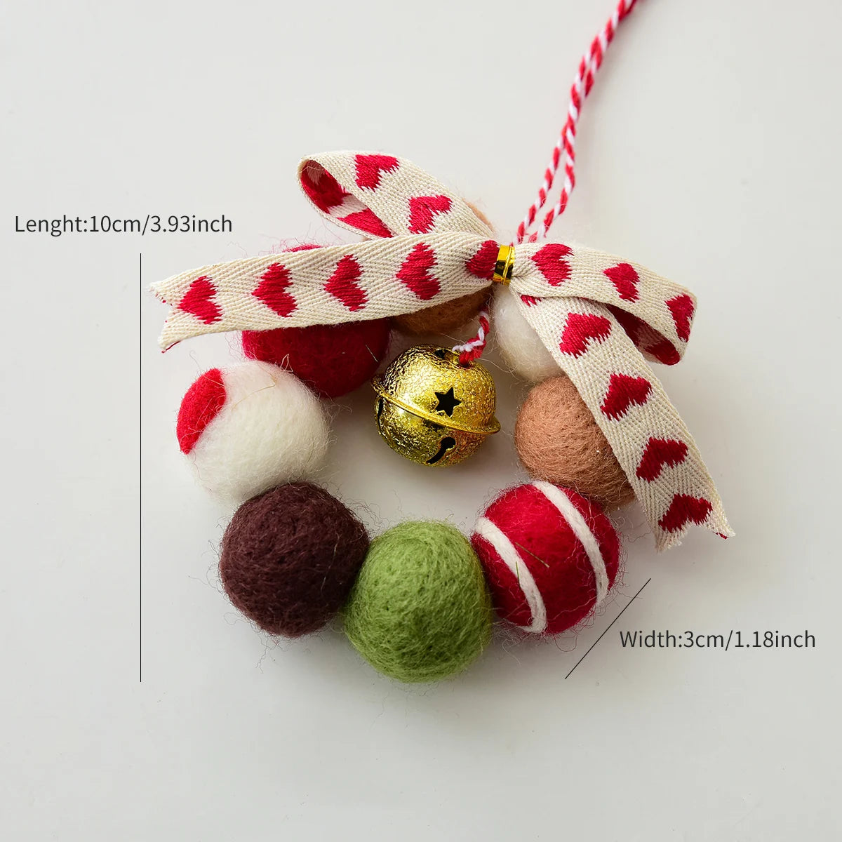 Mini Wolle Kugeln Glocke Girlande Dekoration Hängen Weihnachtsbaum Girlande Dekoration Weihnachten Party Dekoration Lieferungen