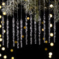 Transparente Acryl-Eiszapfen & Schneeflocken – Weihnachtsbaum-Anhänger, Kristalloptik, Hängende Ornamente für Zuhause & Partydeko