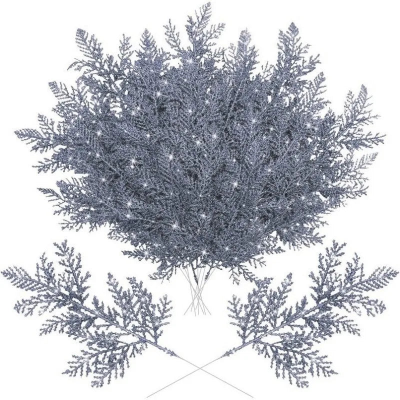 5/10 Stück rosa Glitzer künstliche Beeren Stielstrauß Kiefer Weihnachtsdekoration Picks für Weihnachtsbaumschmuck DIY Kranz Girlande