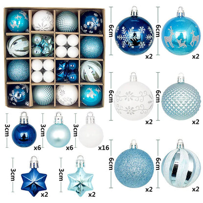 44Pcs 3/6CM Weihnachten Ball – Weihnachtsbaum Dekoration Ornamente für Wohnkultur, Halloween, Neujahr, Navidad Anhänger & Ball Zubehör