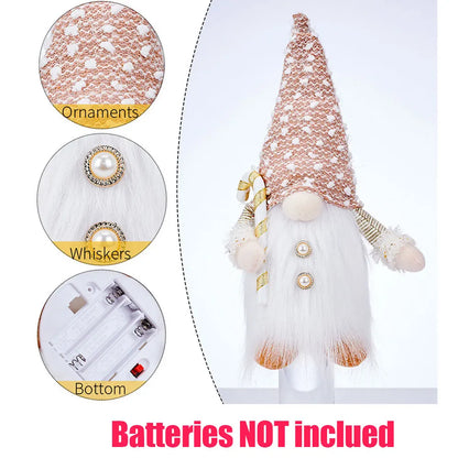 Leuchtender Weihnachtswichtel 30 cm – LED Faceless Gnome Deko für Weihnachten & Neujahr, Baumdekoration, Geschenkidee 2025