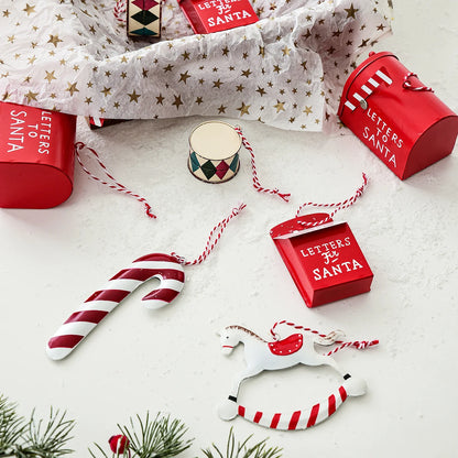 Weihnachtsdekoration, kleiner Anhänger, Soldat, Weihnachtsmann, doppelseitiges Eisenblech, Eisenkunst, Weihnachtsdekoration, Anhänger