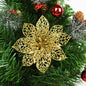 5/10 stücke Künstliche Weihnachten Baum Blume Glitter Dekoration Weihnachten Baum Ornamente Frohe Weihnachten Dekor Für Frohes Neues Jahr Navidad