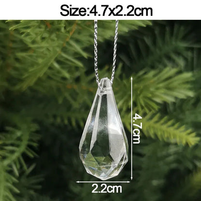 5 stücke Weihnachten Home Dekorationen Kristall Acryl Ornamente Schneeflocke Elch Weihnachten Baum Hängen Anhänger Navidad 2025 Neue Jahr Geschenk