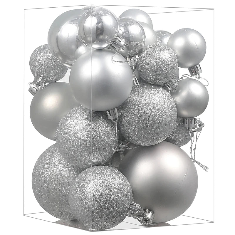 24/30 Stück 6CM Weihnachten Kugeln Dekoration – Weihnachtsbaum Ornamente Ball Anhänger für Haus & Zimmer Dekor  Neujahr Navidad
