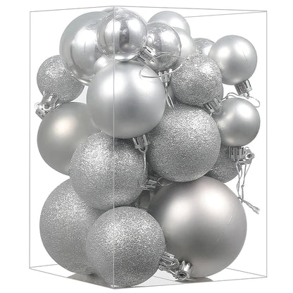 24/30 Stück 6CM Weihnachten Kugeln Dekoration – Weihnachtsbaum Ornamente Ball Anhänger für Haus & Zimmer Dekor  Neujahr Navidad
