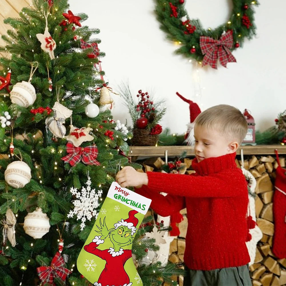 Weihnachtsstrumpf, niedlicher Weihnachtsbaumschmuck, hängende Strümpfe, lustiger Weihnachtsstrumpfhalter für Weihnachtsdekorationen im Innenbereich