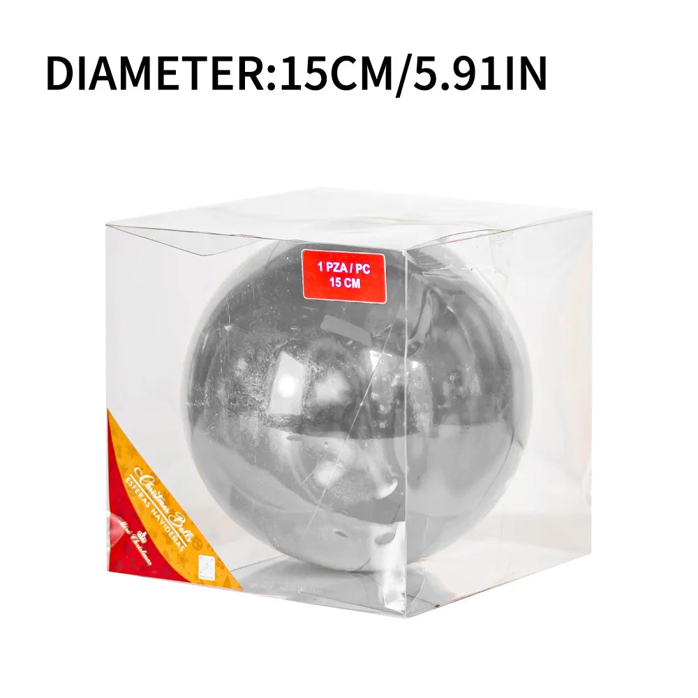 3 Stück 15 cm Weihnachtsdekorationen – bunte Kugelornamente – ideal für Einkaufszentren und Hotels – festliche Weihnachtskugeln