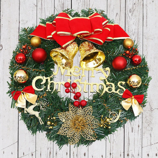 Wunderschöne Schleifenglocke mit fliegendem Hirsch, Weihnachtskranz, Feiertagsfeier, Haustür, Wand, Wohnzimmer-Dekoration