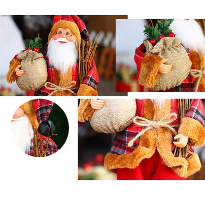 1–4 Stück Weihnachtsdekoration – Santa Claus Plüschpuppe 30 cm | Niedliche Weihnachtsornamente für Zuhause, Party & Neujahrsgeschenke