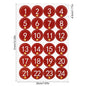 1/3/5 Blatt Weihnachten Adventskalender Aufkleber – Weihnachtscountdown Geschenkverpackung Etiketten, Frohe Weihnachten Party Dekoration, Neujahr
