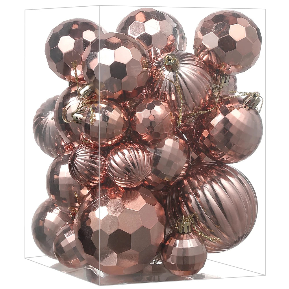 24/30 Stück 6CM Weihnachten Kugeln Dekoration – Weihnachtsbaum Ornamente Ball Anhänger für Haus & Zimmer Dekor  Neujahr Navidad