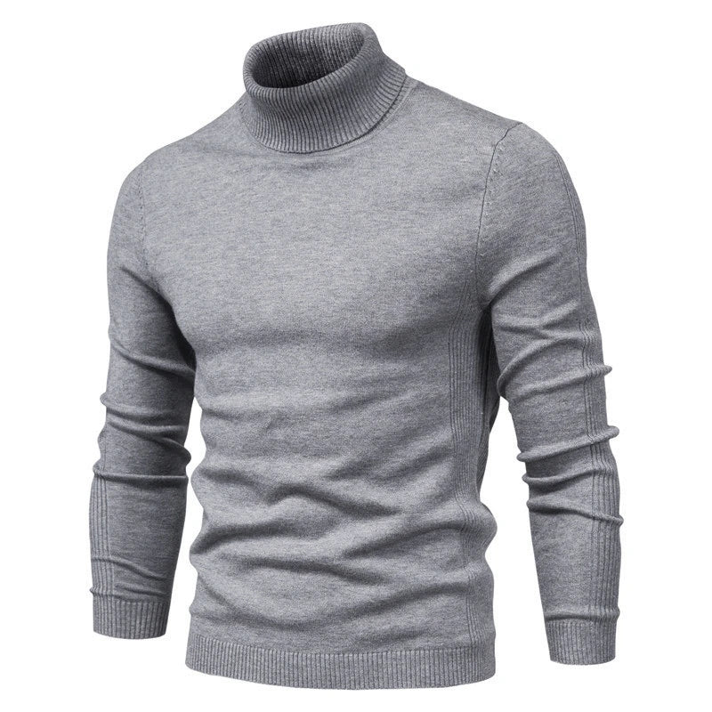 Herren Rollkragenpullover – Slim Fit, Warm & Weich, Einfarbig – Winter 2025 Strickpullover für Alltag & Freizeit.