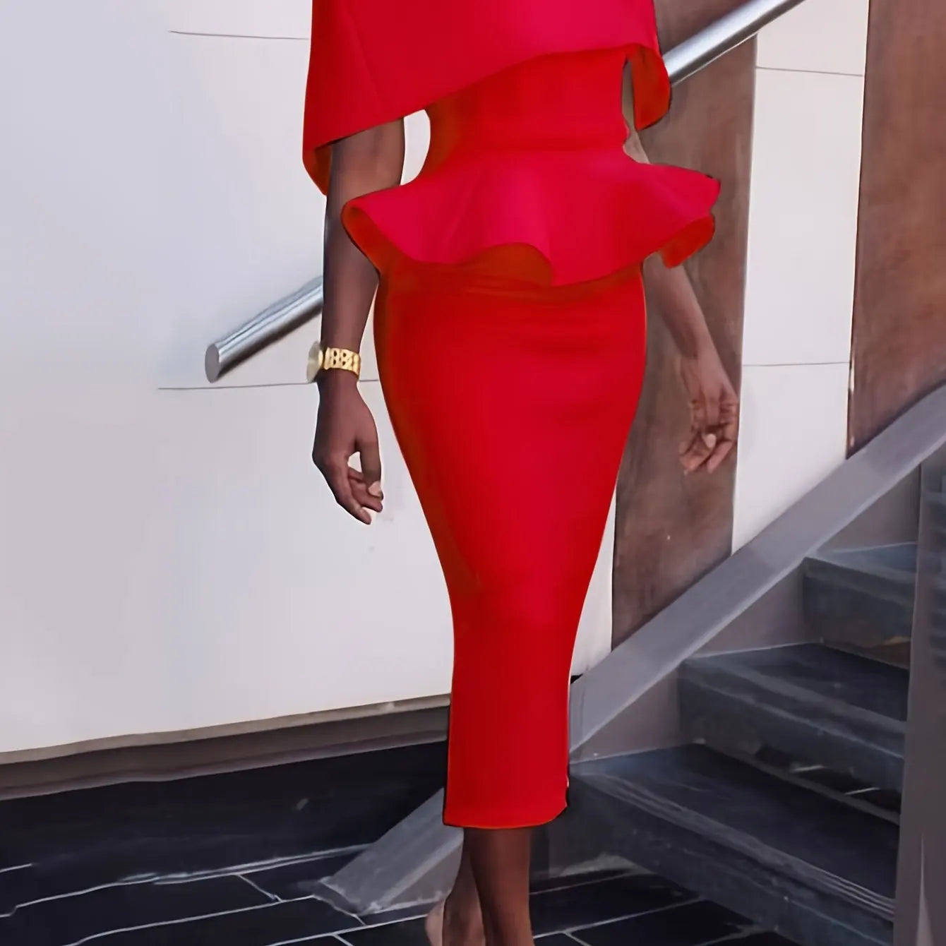 Ladies Club Party Sexy Off Shoulder Slim Bodycon Pencil Dress Elegant Ruffles White white Christmas Dress