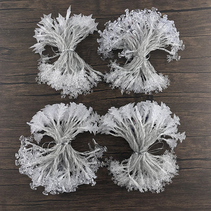 1–10 m LED-Weihnachtsbeleuchtung – Schneeflocken & Stern Lichterkette, warmweiß, Girlande für Weihnachtsbaum, Garten & DIY-Dekoration