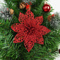5/10 stücke Künstliche Weihnachten Baum Blume Glitter Dekoration Weihnachten Baum Ornamente Frohe Weihnachten Dekor Für Frohes Neues Jahr Navidad