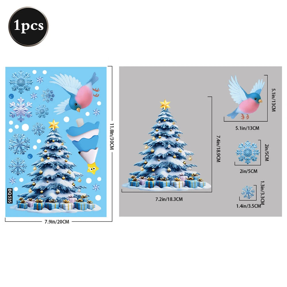 Weihnachten Fenster Statische Klampft Schneemann Santa Claus Schneeflocke Rentier Nette Weihnachten Dekoration Aufkleber Aufkleber Hause Ornamente Liefert