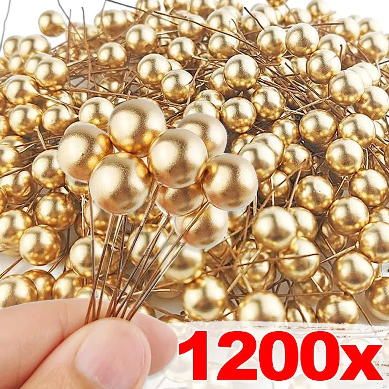 50–1200 Stück künstliche Stechpalmen-Beeren – Mini-Deko für Weihnachtsbaum, Kränze, DIY-Handwerk & festliche Partydeko