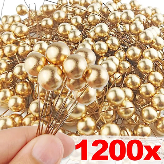 50–1200 Stück künstliche Stechpalmen-Beeren – Mini-Deko für Weihnachtsbaum, Kränze, DIY-Handwerk & festliche Partydeko