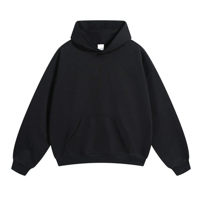 Autumn Trendy Brand High Street Heavy Loose Solid Color High Quality Hoodie Sweater Men's and Women's Hip Hop Jacket Versatile