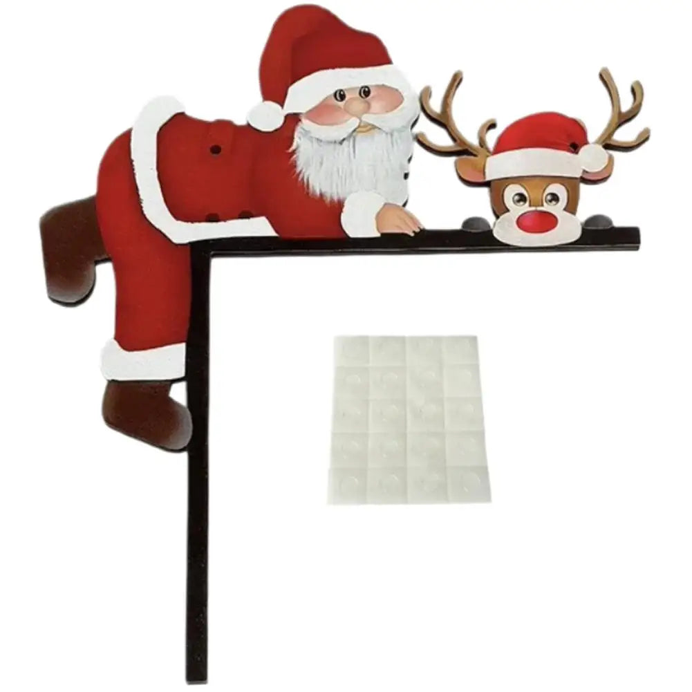 Neue Santa Claus Tür Rahmen Dekoration Holz Tür Ecke Santa Claus Elch Zeichen Urlaub Tür Dekorationen Indoor Outdoor Weihnachten
