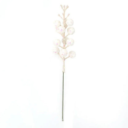 5/10 Stück rosa Glitzer künstliche Beeren Stielstrauß Kiefer Weihnachtsdekoration Picks für Weihnachtsbaumschmuck DIY Kranz Girlande